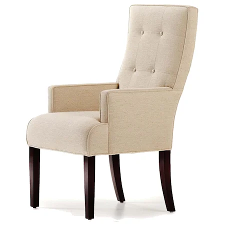 Baye Dining Arm Chair with Tufted Button Accents